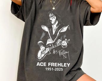 RIP エース・フレーリー 2025 シャツ、KISS ロックンロールレジェンド