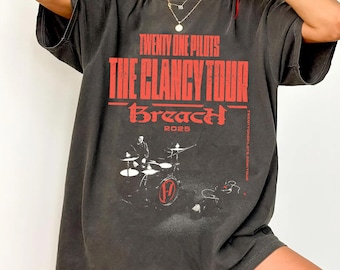 Comfort Colors Twenty One Pilots Tシャツ、Breach Tour 2025 ユニセックス グラフィックTシャツ
