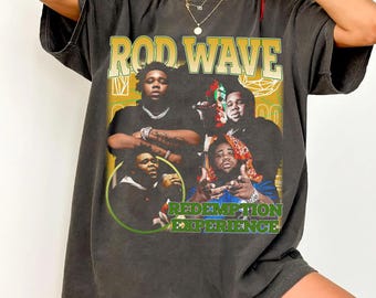 Comfort Colors Rod Wave Redemption Experience Tee – Hip Hop Music Star – Retro Concert Tour Merch