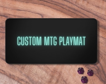 MTG Playmat Custom | Custom Playmat for MTG | MTG Playmat With Zones Personalized Gifts for Gamers