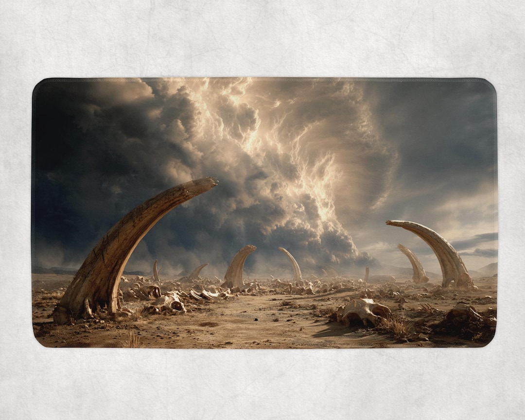 Ancient Bone Desert MTG Playmat | Colossal Fossils Fantasy