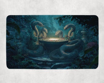 Tapete de juego MTG / Tapete temático de naipes Wizard Snakes / Tapete de juego MTG no oficial / Regalo para jugadores / 35,5 x 60,9 cm