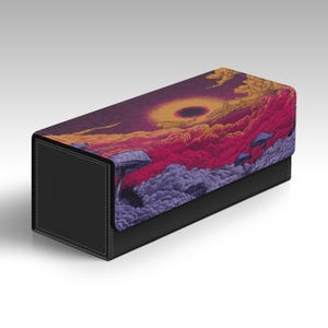 MTG Storage Box | Surreal Landscape Themed TCG Box Holds 600+ Cards | Unofficial MTG Storage | Card Game Accessories | Gamers Gifts