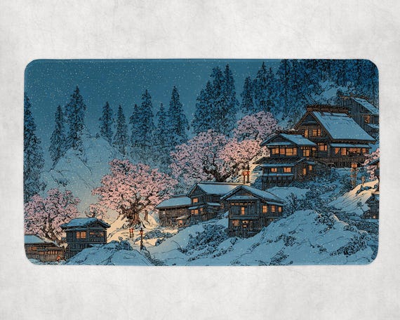 MTGプレイマット | 雪の和風セレズニアをテーマにしたプレイマット
