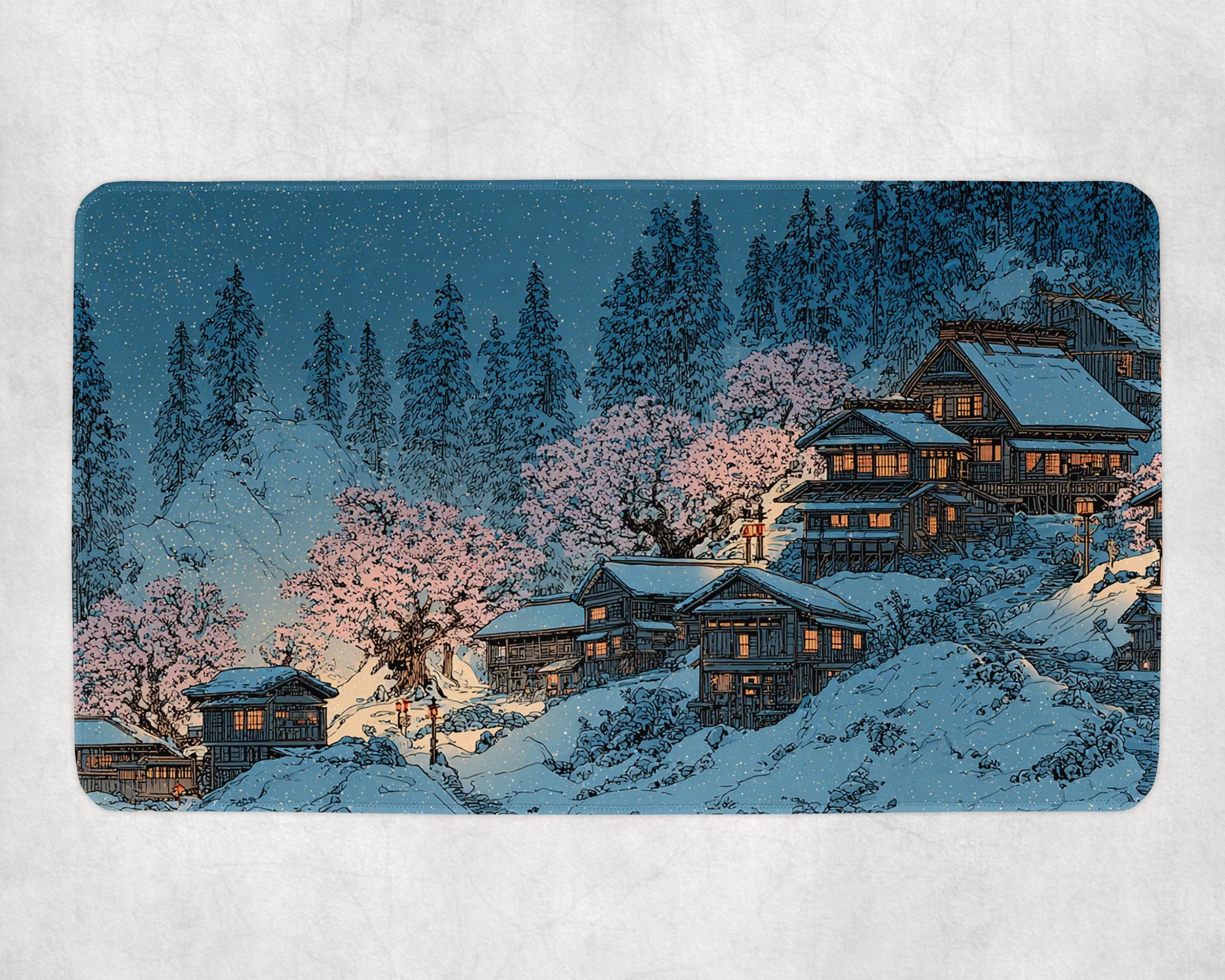 MTGプレイマット | 雪の和風セレズニアをテーマにしたプレイマット