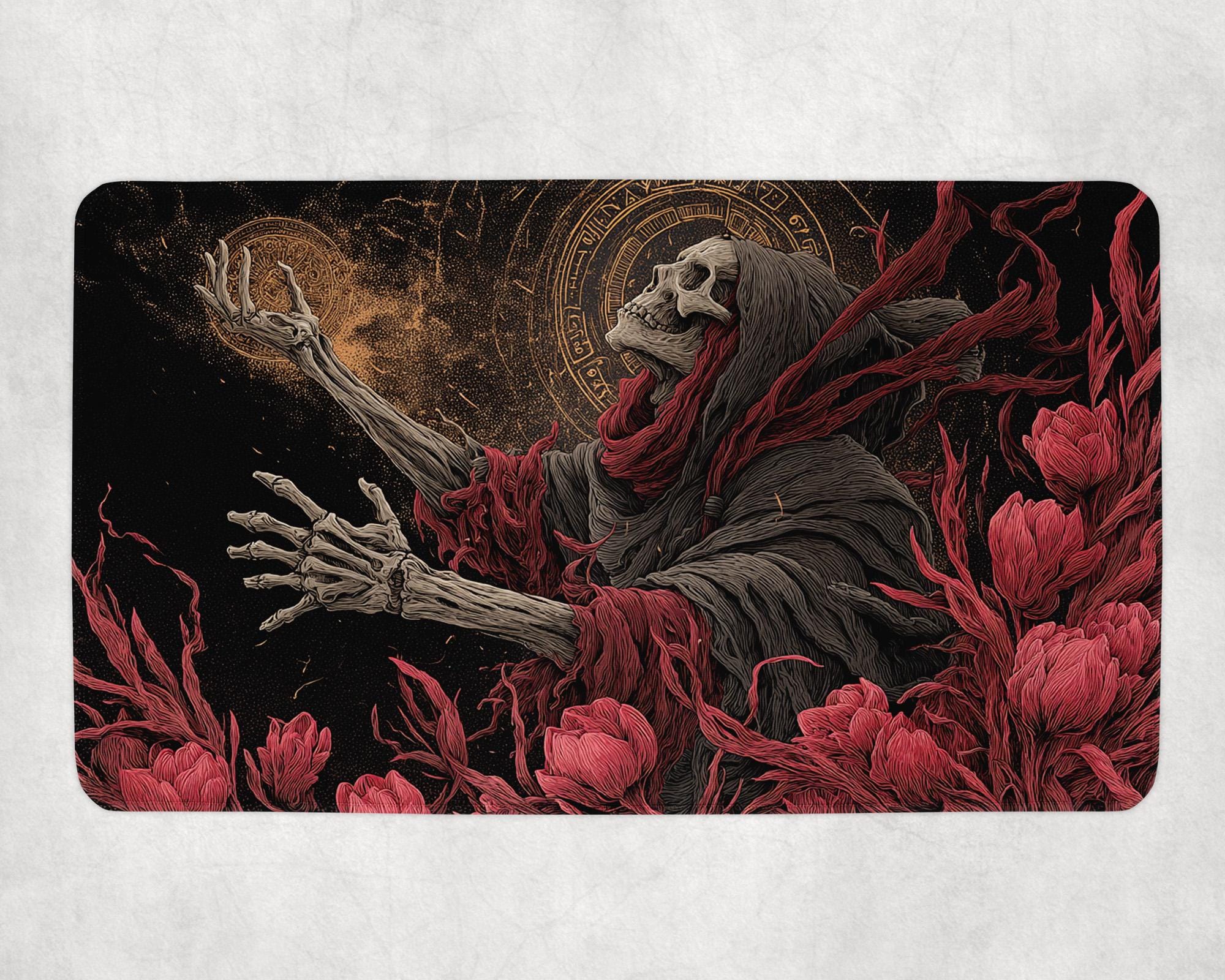 Undead Necromancer Skeleton MTG Mat | Dark Fantasy Zombie Horror