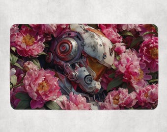 TKG Krabbeldecke Kompatibel mit Gundam Kartenspiel | Inoffizielle Gundam Krabbeldecke | Hübsche Pfingstrose Mecha Themed TKG Spielmatte | TKG Accessories 14"x24"