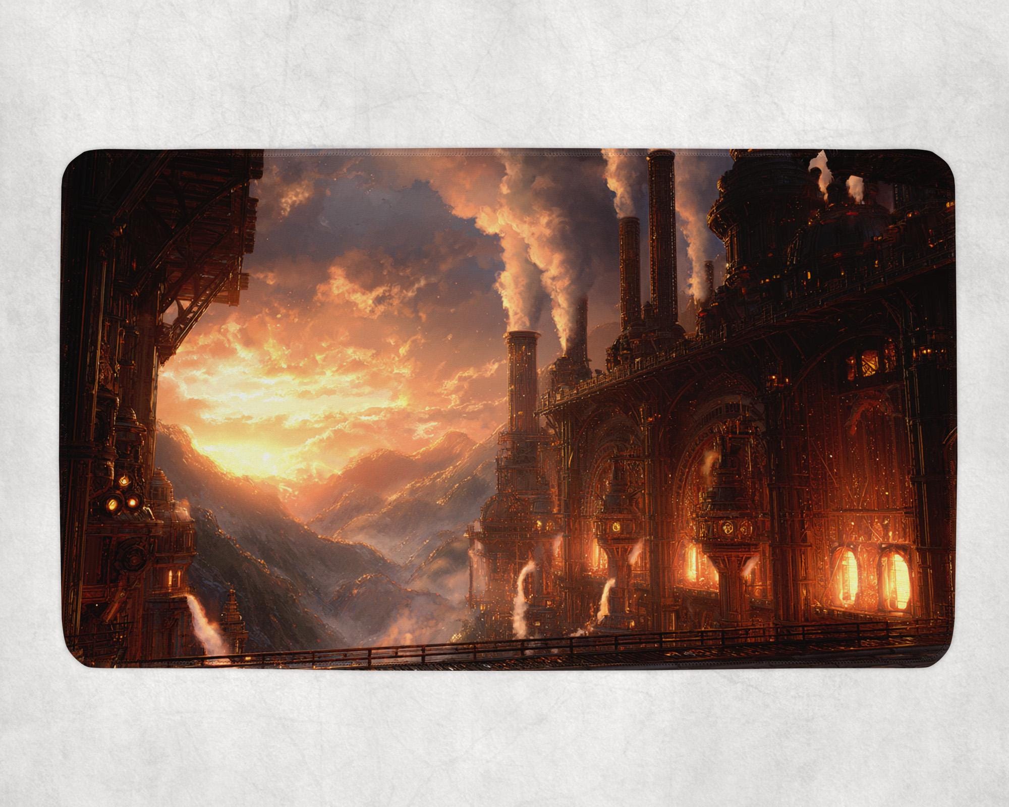 Steampunk Boros Themed Playmat | Unofficial MTG Playmat | Gift for