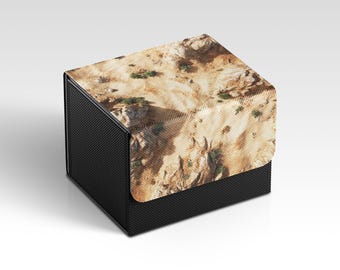 MTG Deckbox | Desert Battlefield Themed TCG Deckbox | Unofficial MTG Deckbox | Trading Card Game Accessories | Gifts for Gamers