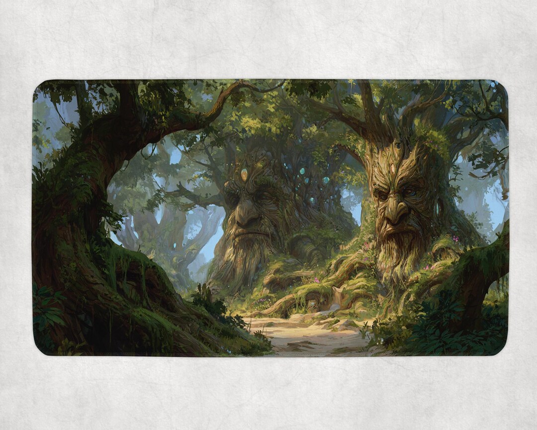 MTG UST 森 プレイマット Ancient Forest Tree Guardian MTG Playmat Fantasy Woodland Ent Tree