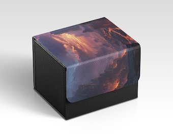 MTG Deckbox | Fiery Volcanic Themed TCG Deckbox | Unofficial MTG Deckbox | Trading Card Game Accessories | Gifts for Gamers