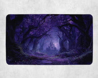 MTG-speelmat | Speelmat betoverd gotisch bosthema | Niet-officiële MTG-speelmat | Cadeau voor gamers | 14 x 24 inch
