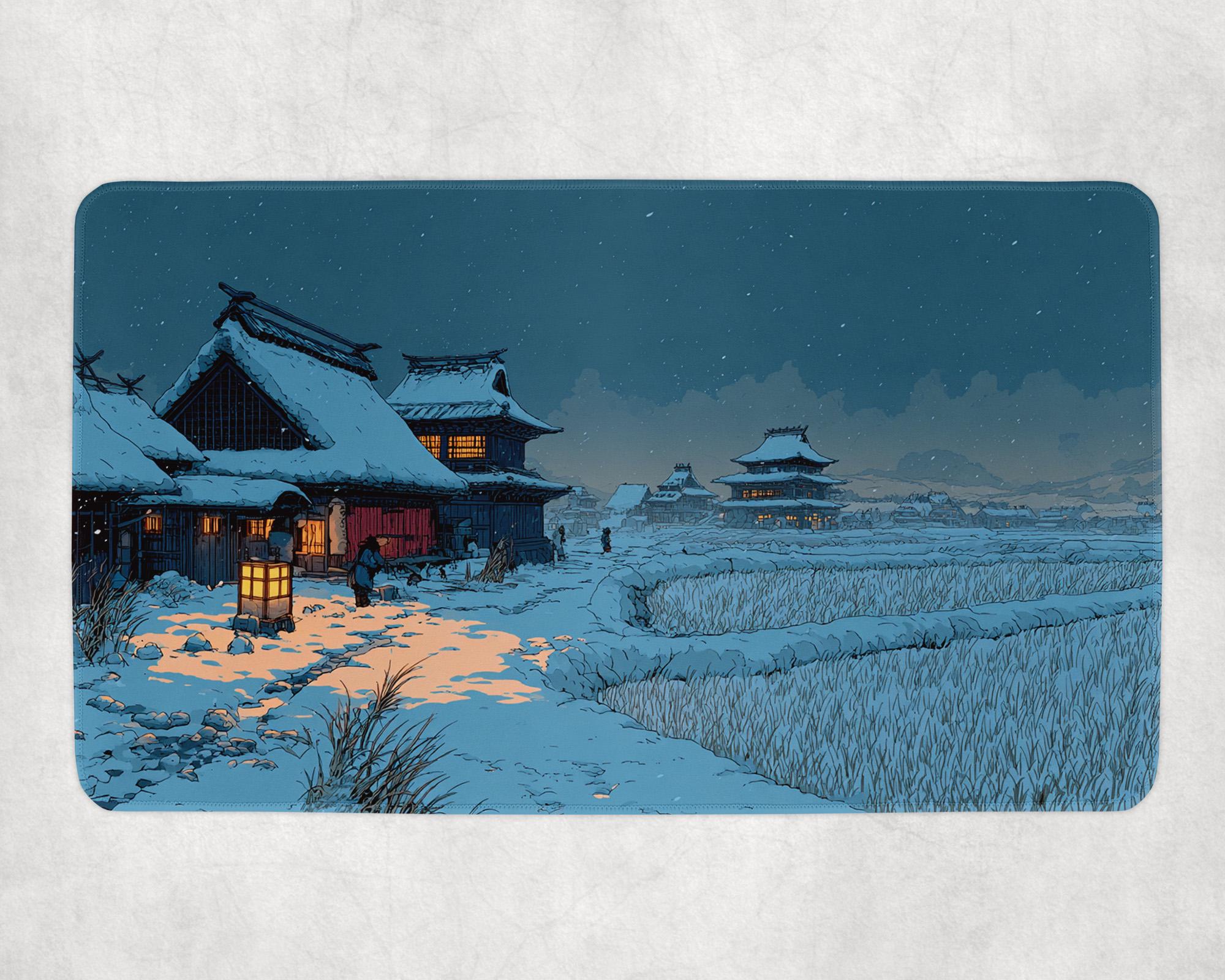MTG Playmat | Snowy Japanese Orzhov Themed Playmat | Unofficial
