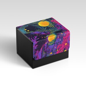 Caja para mazos de MTG / Caja para mazos de TCG con temática de mago encapuchado / Caja para mazos de MTG no oficial / Accesorios para juegos de cartas coleccionables / Regalos para jugadores