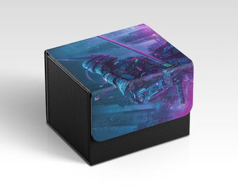 Gundam Deckbox | Cyberpunk Mecha Themed TCG Deckbox | Unofficial Gundam Deckbox | Trading Card Game Accessories | Gifts for Gamers