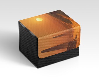 MTG Deckbox | Golden Desert Themed TCG Deckbox | Unofficial MTG Deckbox | Trading Card Game Accessories | Gifts for Gamers
