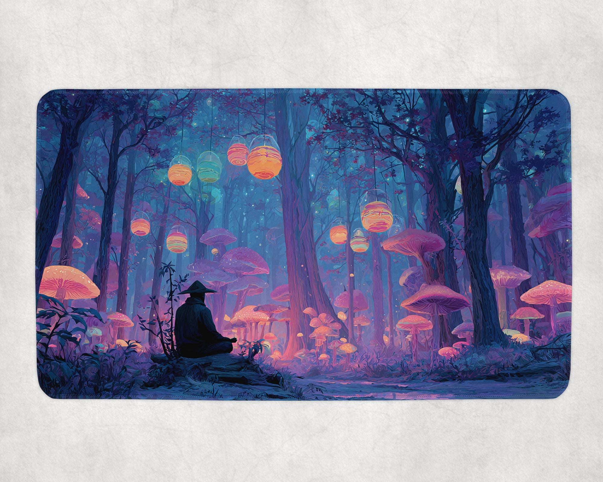 MTG Playmat | Lofi Forest Playmat | Kawaii Desk Mat | Unofficial