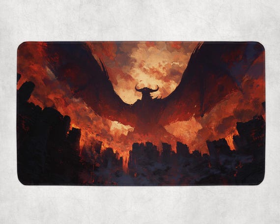 Infernal Demon Overlord Themed Playmat | Unofficial MTG Playmat