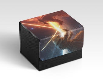 MTG Deckbox | Futuristic Samurai Warriors Themed TCG Deckbox | Unofficial MTG Deckbox | Trading Card Game Accessories | Gifts for Gamers