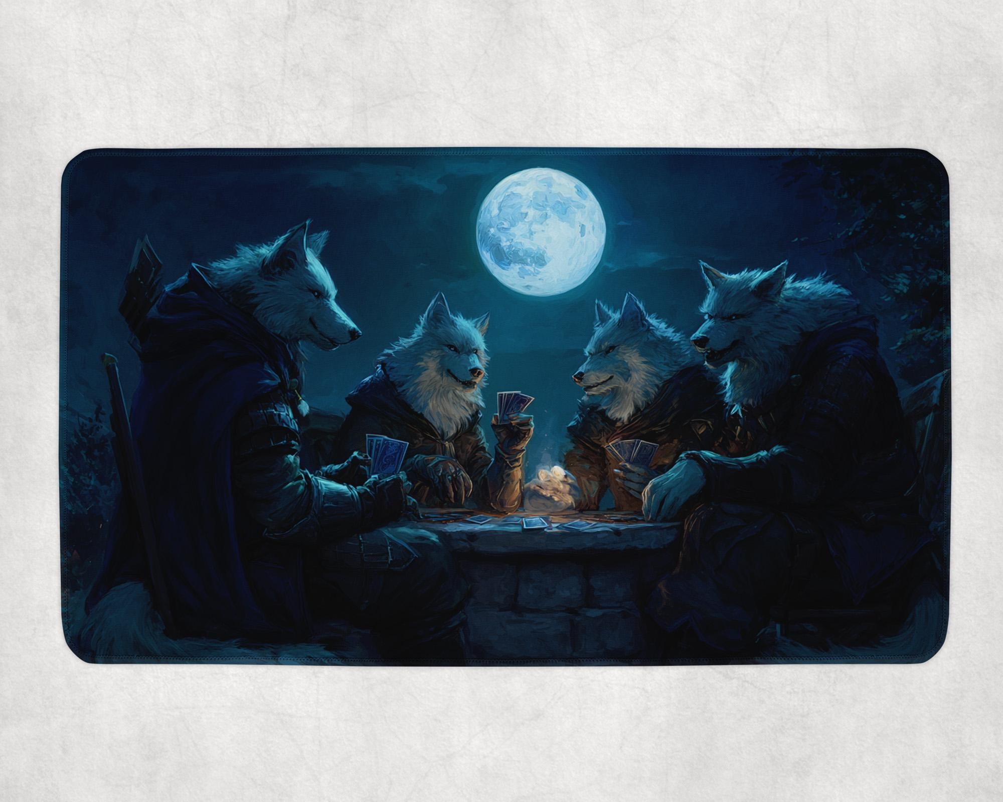 MTG Playmat | Wizard Wolves Playing Cards Themed Playmat