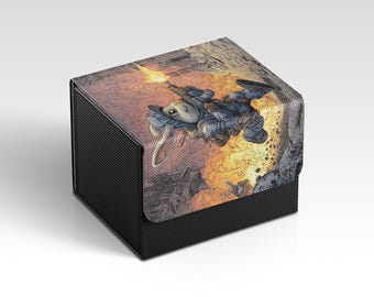MTG Deckbox | Cyborg Bunny Themed TCG Deckbox | Unofficial MTG Deckbox | Trading Card Game Accessories | Gifts for Gamers