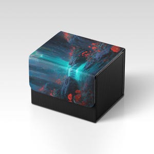 MTG Deckbox | Red and Blue Themed TCG Deckbox | Unofficial MTG Deckbox | Trading Card Game Accessories | Gifts for Gamers
