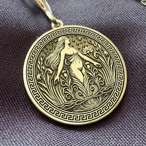 14K Gold Halskette mit griechischer Mythologie
