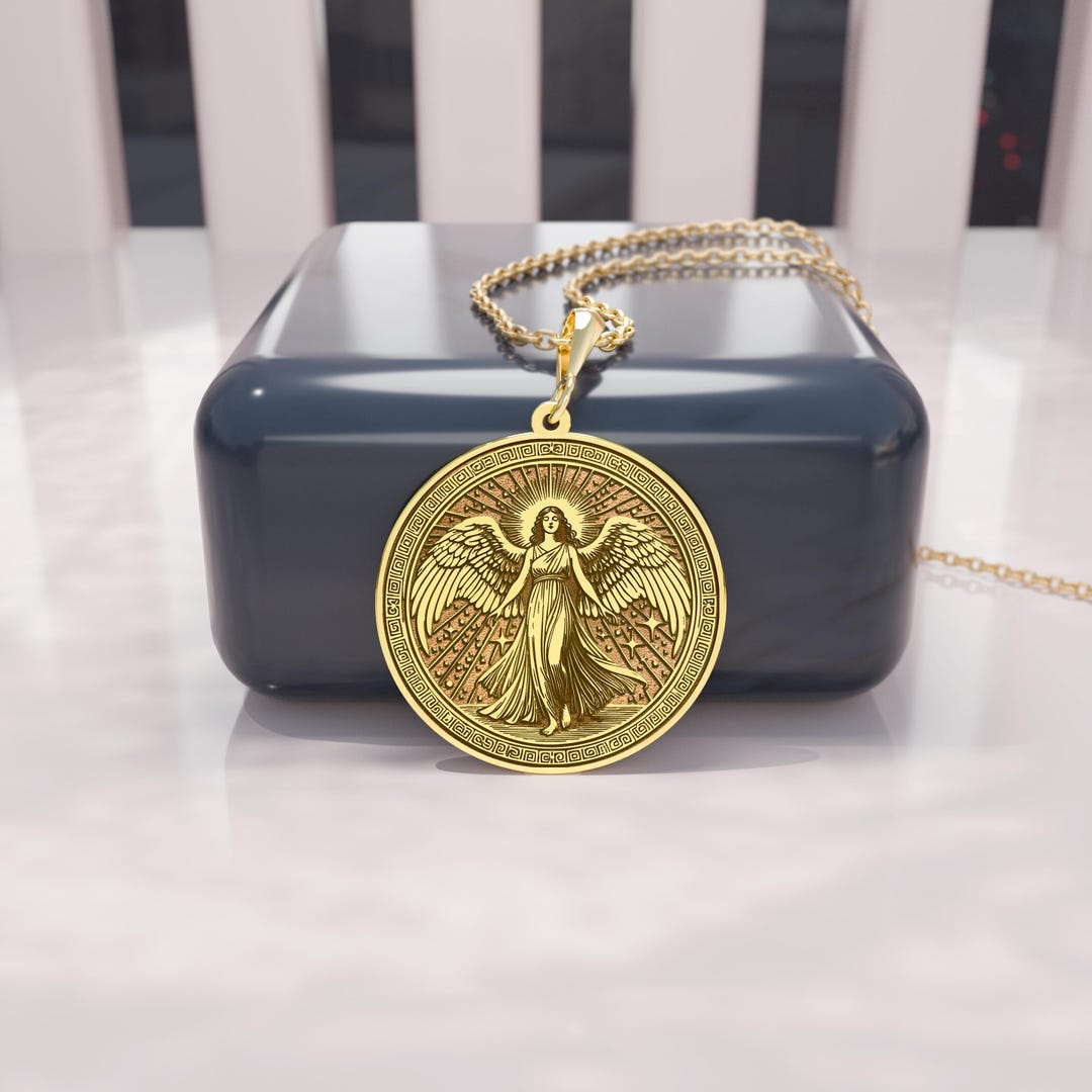 14K Gold Eos Necklace – Greek Goddess of Dawn Pendant for Renewal ...