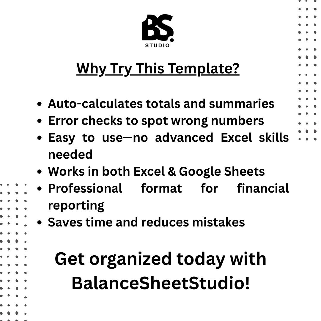 Balance Sheet Template | Excel & Google Sheets | Small Business ...