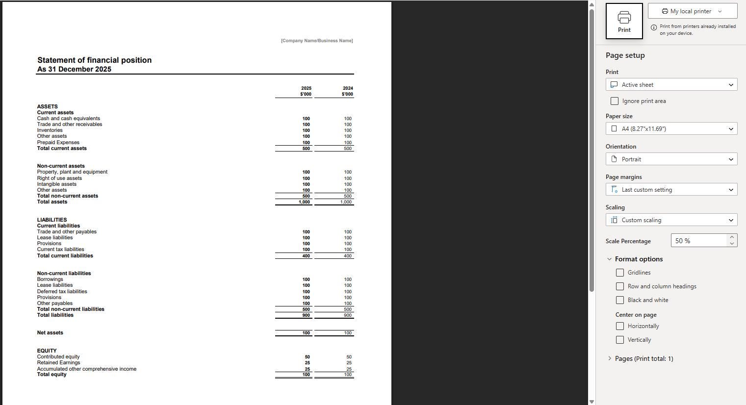 Balance Sheet Template | Excel & Google Sheets | Small Business ...