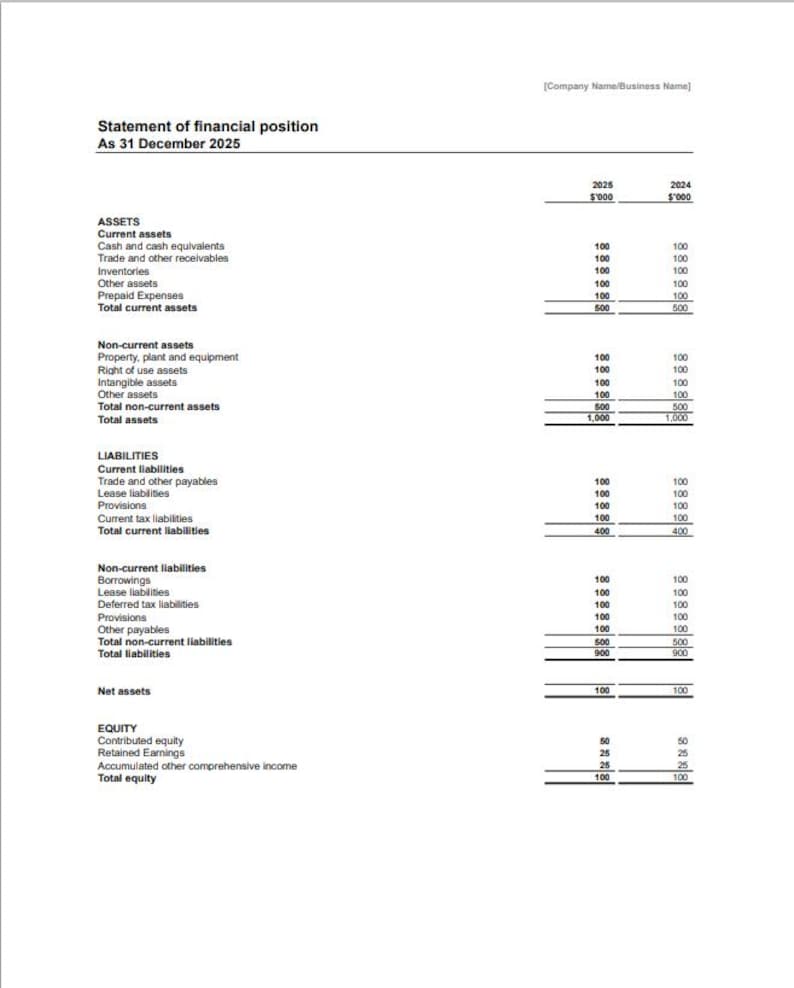 Balance Sheet Template | Excel & Google Sheets | Small Business ...