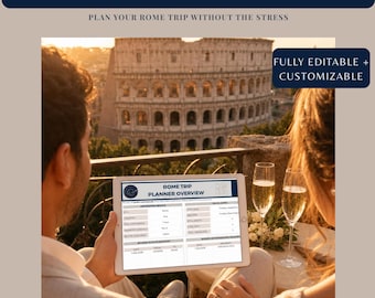 5-dagars smekmånadsresa till Rom, resplan för par i Italien (Google Sheets)
