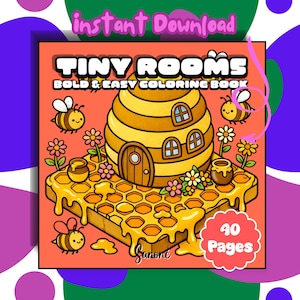 Easy Coloring Book for Adult Tiny Rooms– 40 Cozy Cute Drawings, Bold Line Cute Style for Relaxation, Stress Relief & Large Print Art PDF