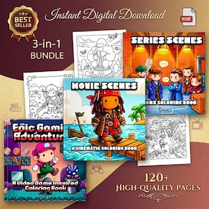Cozy Coloring Book for Adults Bundle – 120 Cute Easy Bold Line Pages, Mega Collection, Relaxing Stress Relief Activity, Printable PDF