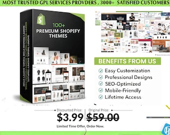 250+ Shopify Themes Bundle | Premium eCommerce Website Templates | Dropshipping Store Designs | Shopify Themes Pack | Instant Download
