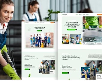 Cleaning Service Website Template | Elementor Kit for Businesses (Digital Download)