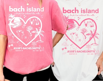 Bach Island Bachelorette Comfort Colors Shirt Custom Bach Island Bachelorette Party Favors Lover Bachelorette Shirts Custom Beach Trip Tee