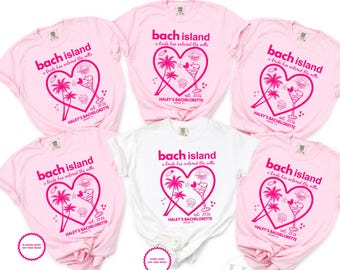 Bach Island Bachelorette Shirt Custom Bach Island Bachelorette Party Shirt Comfort Colors Beach Trip Tee Bombshell Bride Bach The Bach Club