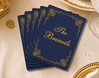 Personalized Family Name Playing Cards, Custom Last Name Wedding Decks Bulk Wedding FavorWedding Gift For Couple, Anniversary Poker Cards