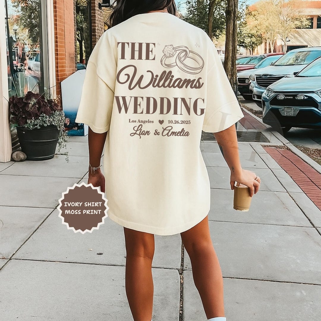 Wedding Merch Examples Custom Wedding Toss Shirts, Comfort Colors Wedding Shirt, Personalized ...
