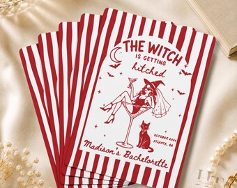 Witch Bachelorette Playing Cards, Custom The Witch Is Getting Hitched Cards, Halloween Bachelorette Party Favors Spooky Bride Bach Card Deck