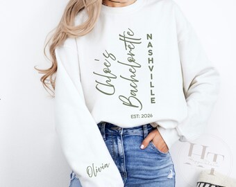 Custom Location Bachelorette Sweatshirt, Personalized Girls Trip Shirt, Camp Bachelorette Shirt, Custom Cabin Crew Bachelorette Sweatshirt