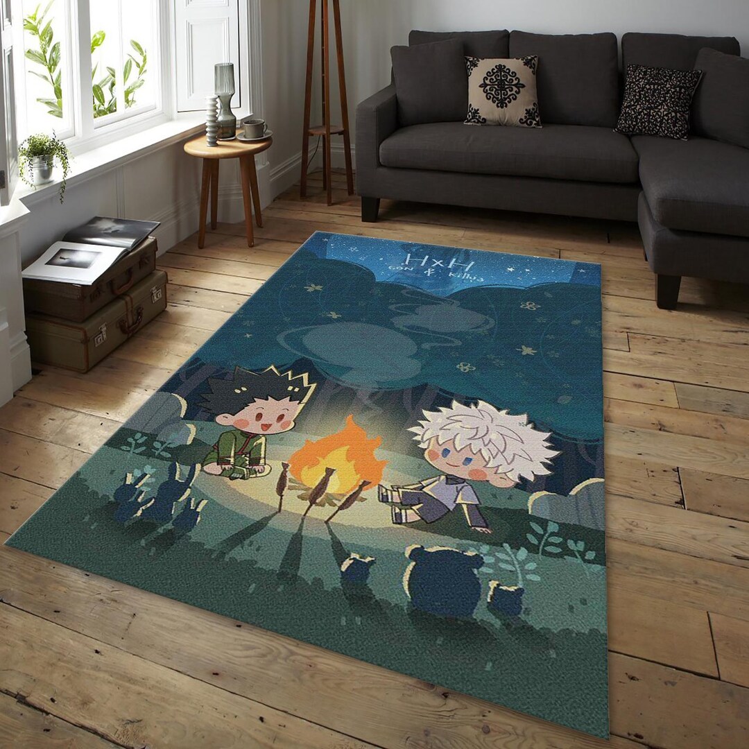 Hxh Rug Hunter X Hunter Rug, Gon and Killua Best Friends | Cute Chibi Anime ...