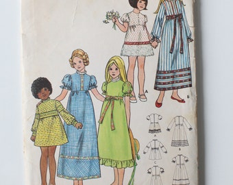 Vintage Girls High waist dress, size 4, Butterick 6272