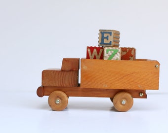 Vintage wooden toy truck