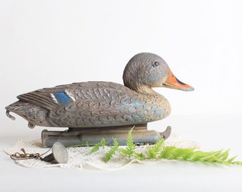 Vintage Mallard Duck Decoy, Made in Italy