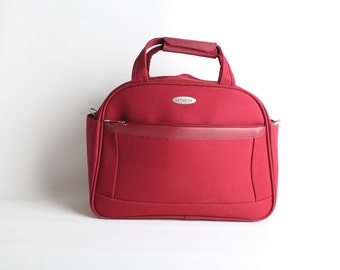 Vintage Maroon Samsonite Messenger Tote Bag