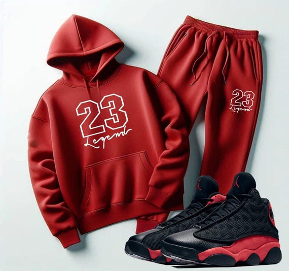 jordan red sweatsuit