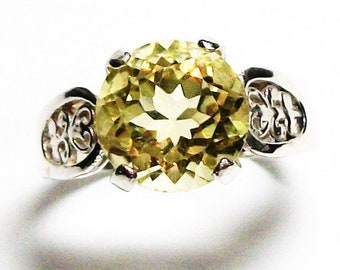 Citrine, citrine cocktail ring, birthstone ring, solitaire ring, engagement ring s 8   "Cupcake"