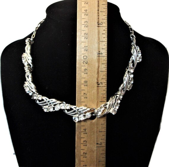 Vintage wreath, sparkle necklace, vintage rhinest… - image 6
